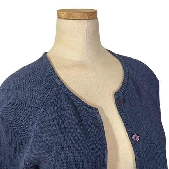 30% off! Vintage the Limited cardigan women's XS blue 100% silk knit sweater - Picture 2 of 7